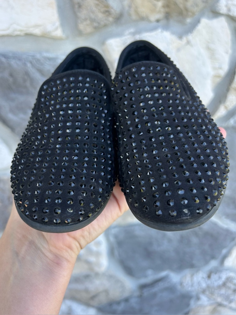 Steve Madden Little Boys Rhinestone Loafers Size 12 Black Dressy Formal Trendy - Picture 3 of 7